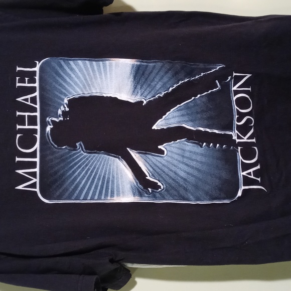 Men's Michael Jackson silhouette black T-shirt 👕 Medium - Picture 2 of 4